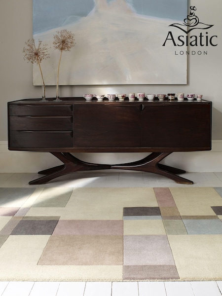 Asiatic Rugs Lilac Purple Reef Wool Blocks Rug (692513) | £134 - £455