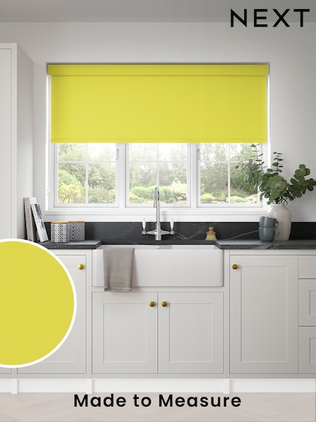 Sunshine Yellow Echo Made to Measure Blackout Roller Blind (693034) | £57