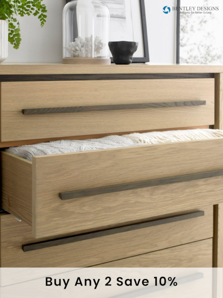 Bentley Designs Natural Rimini Oak 5 Drawer Chest (693144) | £700