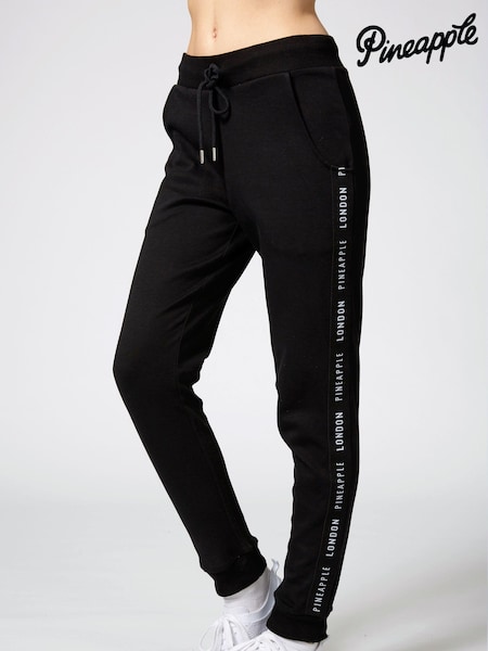 Pineapple Black 100% Cotton Exclusive Jacquard Joggers (693156) | £32