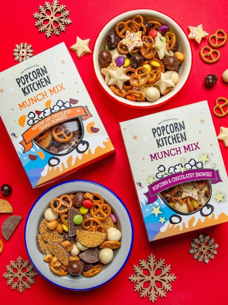 Popcorn Kitchen Luxury Munch Mix Twin Pack Snowies Orange Segments