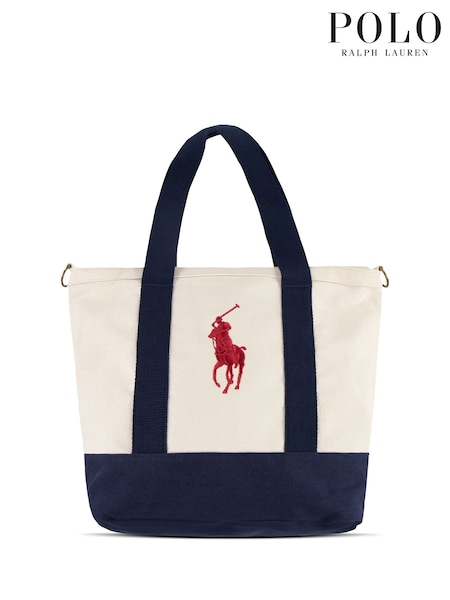 White - Polo Ralph Lauren Pony Tote Bag