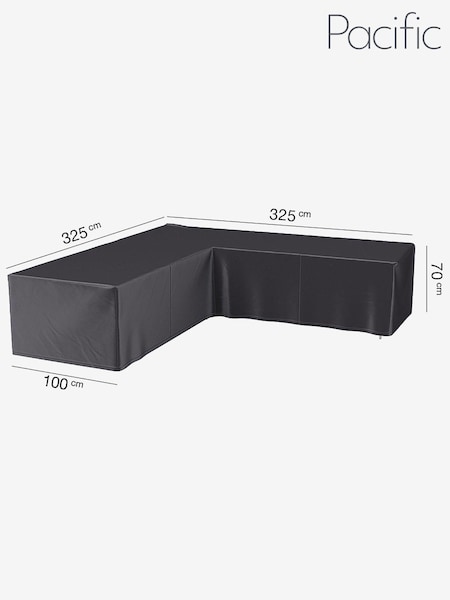 Pacific Grey Garden Lounge Set Breathable Rip Proof L Shape Aerocover (693498) | £130