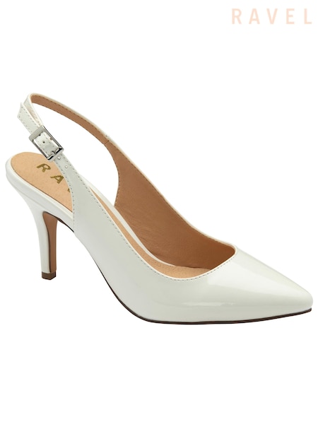 Ravel White Slingback Stiletto Court Shoes (693503) | £60