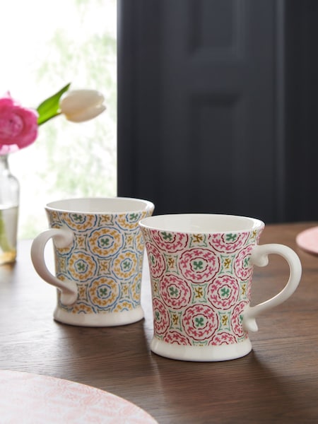 Nina Campbell Floral Set of 2 Fine China Mugs (693602) | £7.50