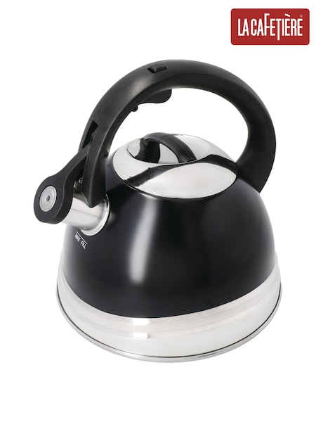 La Cafetière Black Stainless Steel 2.1L Whistling Kettle (693716) | £45