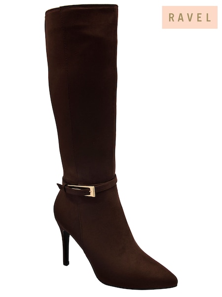 Brown - Ravel Stiletto-heel Knee-high Boots