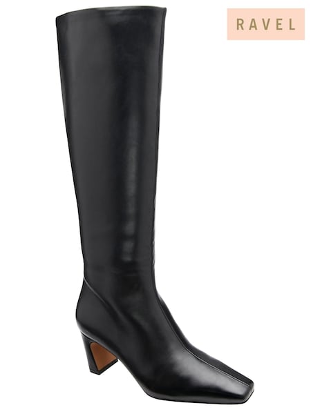 Black - Ravel Kitten-heel Knee-high Boots