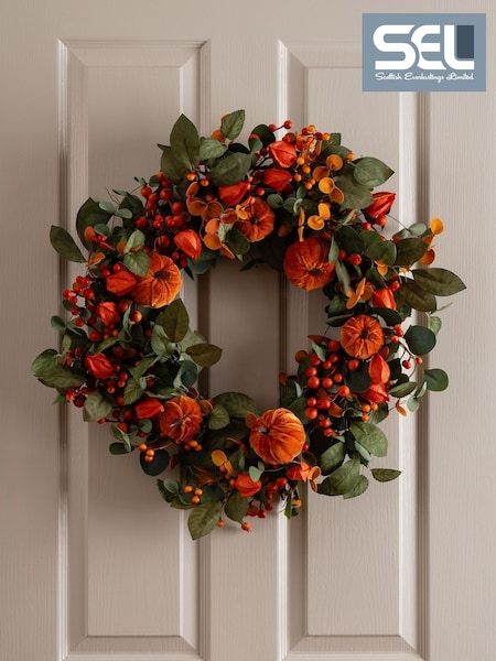Scottish Everlastings Ltd Pumpkin Wreath