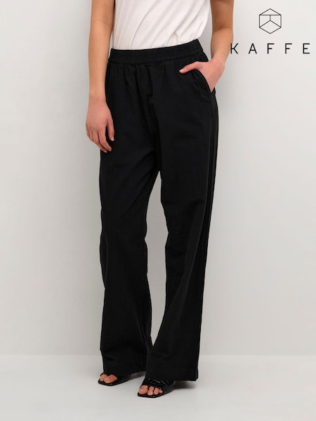 Kaffe Naya With Elastic Waist Casual 100% Cotton Trousers (694834) | £40