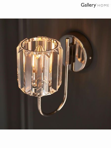 Gallery Home Bright Nickel Hove Wall Light (694892) | £38