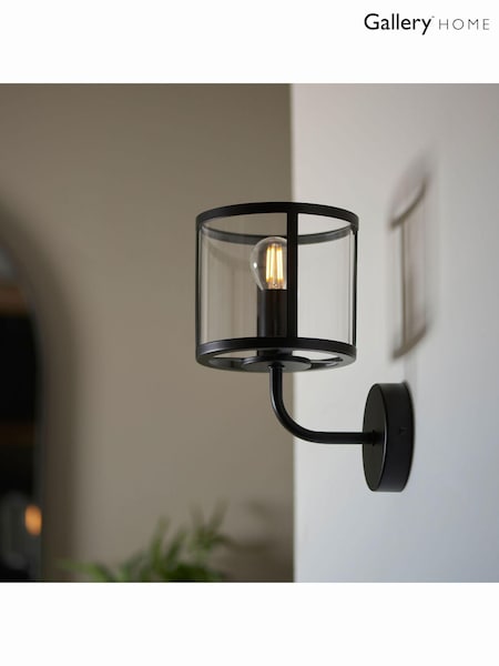 Gallery Home Vernon Black 1 Bulb Wall Light (694917) | £39