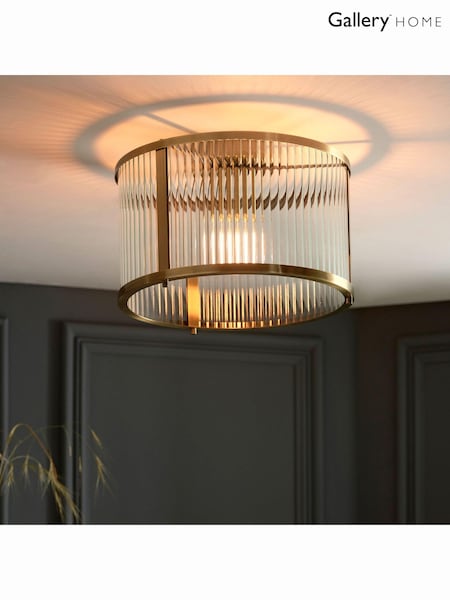 Gallery Home Antique Brass Ridgeway Ceiling Light (694923) | £105