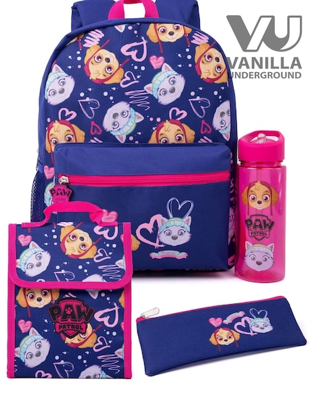 Vanilla Underground Blue Paw Patrol Girls 4 Piece Backpack Set (694935) | £31