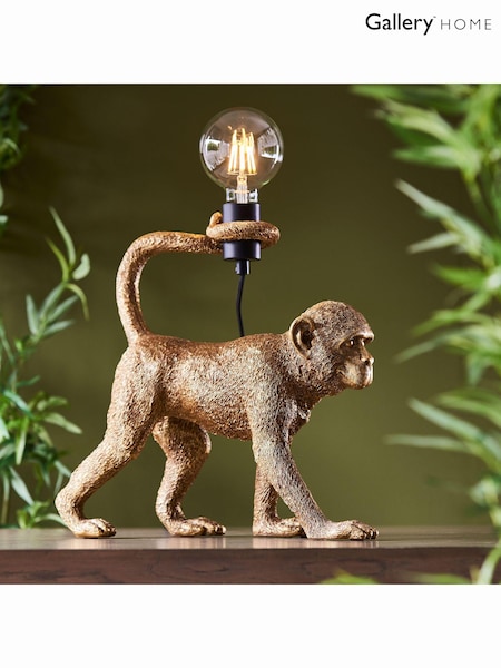 Gallery Home Gold Capuchin Monkey Table Lamp (695480) | £74