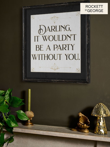 Rockett St George Black Text Mirror (695940) | £115