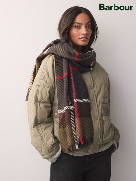 Barbour® Green Blair Tartan Check Scarf (696081) | £35