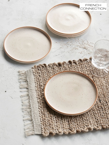 French Connection Cream Speckle Watamu Set of 4 Side Plates (696271) | £32
