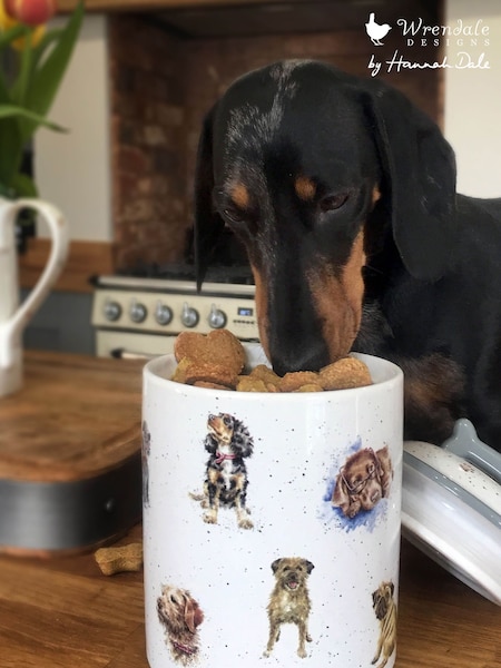White Royal Worcester Wrendale Dog Treat Jar (696342) | £34