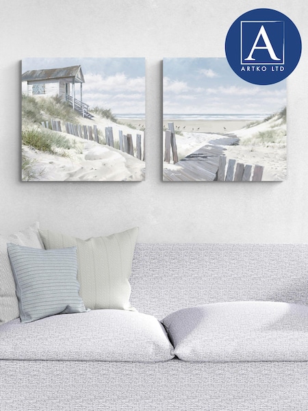 Artko Set of 2 Canvas Pathway To The Beach by Macneil Canvas Framed Art (698831) | £100