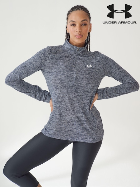 Under Armour Blue Dark Tech Twist 1/2 Zip Sweat Top (699183) | £41