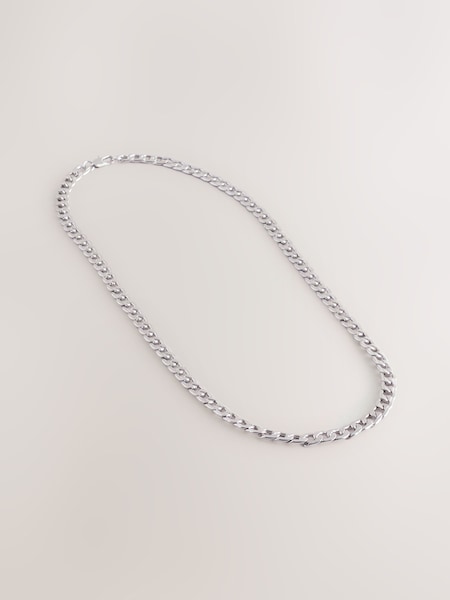 DCK Mens Silver Tone Chunky Chain Necklace (699899) | £12