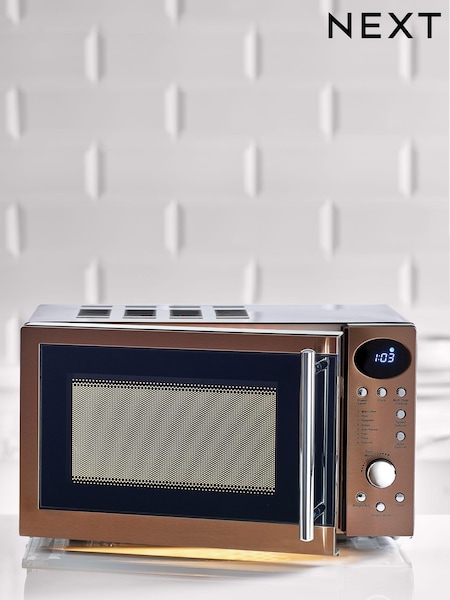 Brushed Copper Digital 800W 20L Microwave (700433) | £85