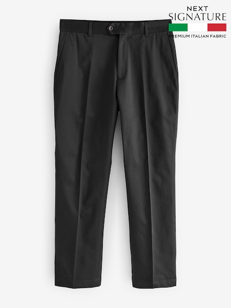 Black Signature Emmetex Italian 100% Cotton Chino Trousers (701877) | £69