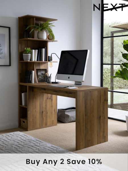 Dark Bronx Oak Effect Desk (701881) | £335