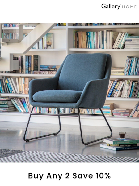 Gallery Home Blue Fessy Chair (702524) | £300