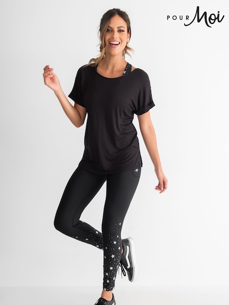 Pour Moi Black Energy Star Foil 7/8 Leggings (702799) | £35