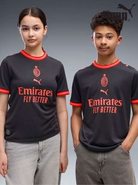 Black - Puma Ac Milan Third Jersey Youth T-shirt