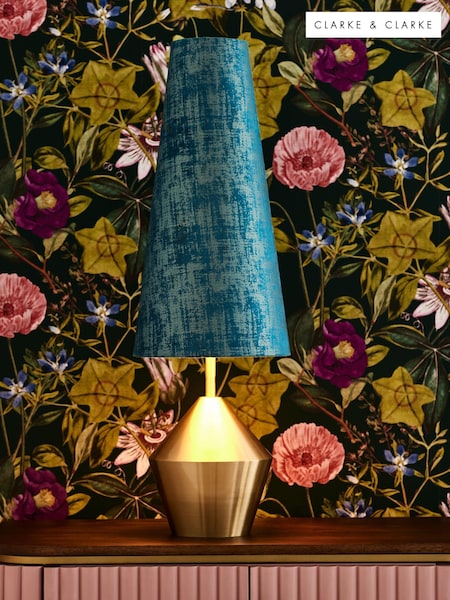 Clarke and Clarke Blue/Gold Lenora Table Lamp (703346) | £125