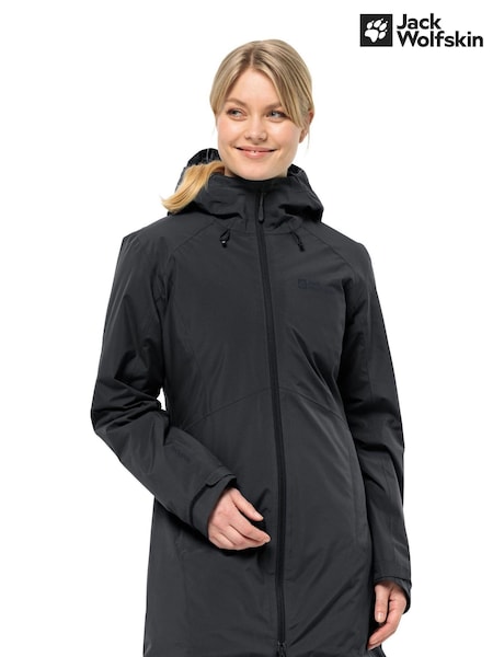 Jack Wolfskin Heidelstein Hooded Black Jacket (703427) | £170