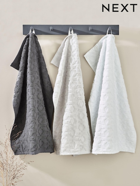 Set of 3 Grey Set of 3 Tea Towels (704084) | £14