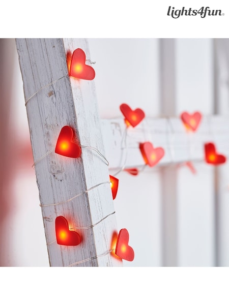 Lights4fun Red 20 Heart Micro Fairy Lights (704296) | £10