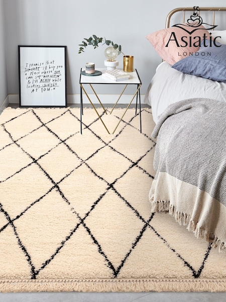 Asiatic Rugs Cream Rocco Diamond Rug (705398) | £137 - £389