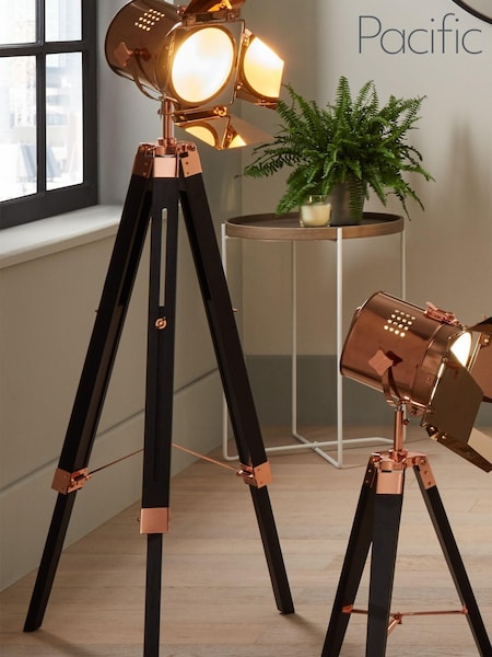 Pacific Copper Hereford Tripod Floor Lamp (705444) | £150