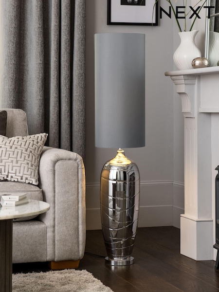 Smoke Grey Drizzle Floor Lamp (705545) | £190