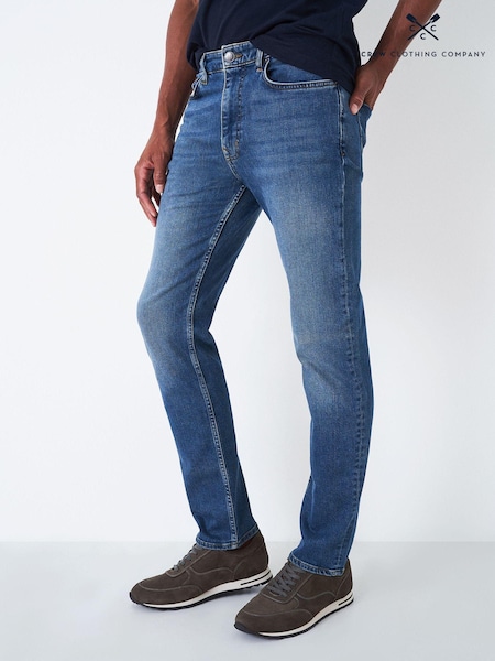 Crew Clothing Blue Parker Straight Jeans (705551) | £69