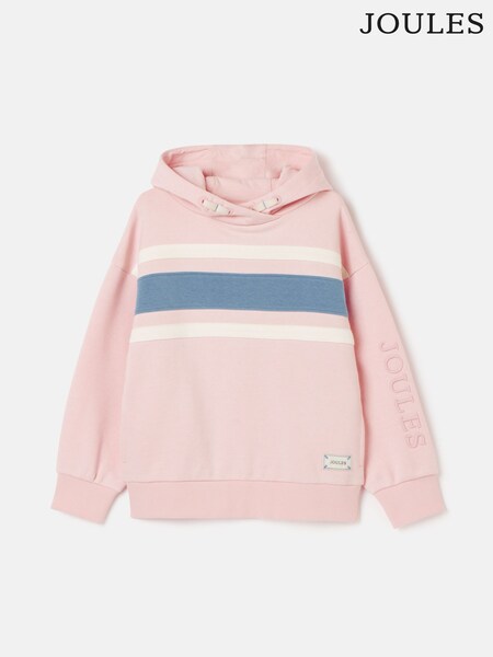 Joules Haley Pink Colourblock Hoodie (706529) | £10 - £11