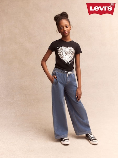Blue - Levi's® High Rise Baggy Soft Denim Trousers
