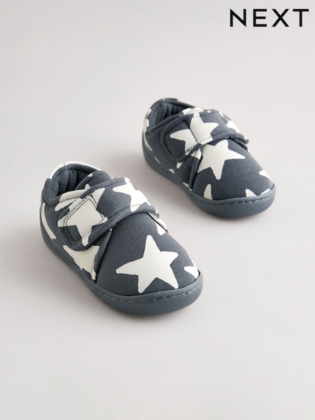 Grey Star Touch Fastening Cupsole Slippers (706958) | £11 - £14