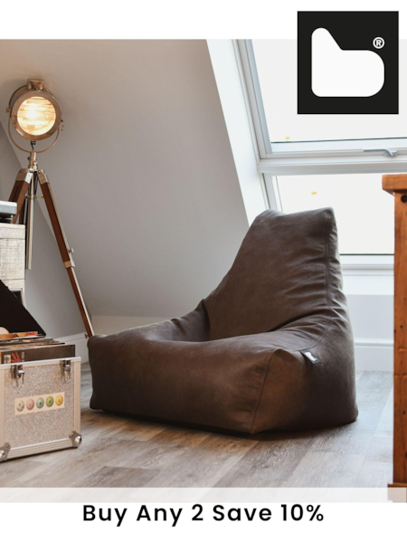 Extreme Lounging Slate Grey Mighty B Bag Luxury Bean Bag (707526) | £160