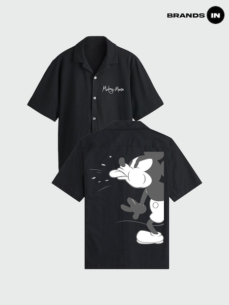 Black - Regular Brands In Disney Mickey Mouse Cut Shirt
