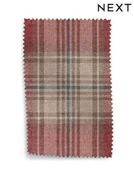 Stirling Red Versatile Check Upholstery Swatch (708884) | £0