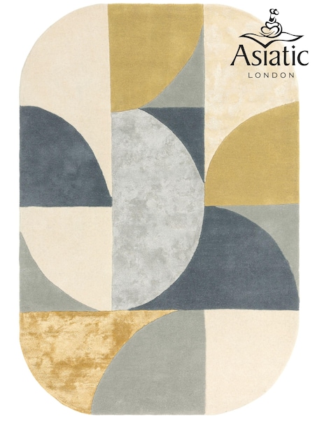 Asiatic Rugs Yellow Matrix Oval Earth Rug (709416) | £436 - £711