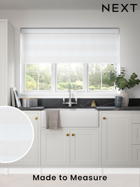 Silver White Susy Made to Measure Blackout Roller Blind (709745) | £73