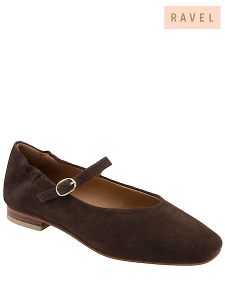 Brown - Ravel Flat Mary-jane Shoes