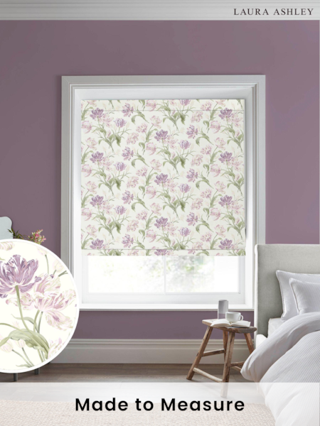 Laura Ashley Grape 100% Cotton Gosford Made to Measure Roman Blind (710913) | £79